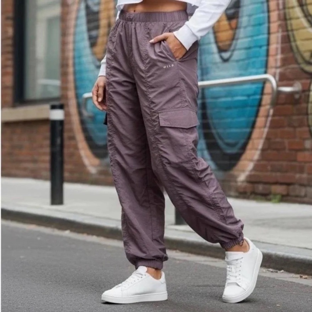 Wilo The Label Parachute Cargo Pants | Chocolate Brown | Size XS | Nylon